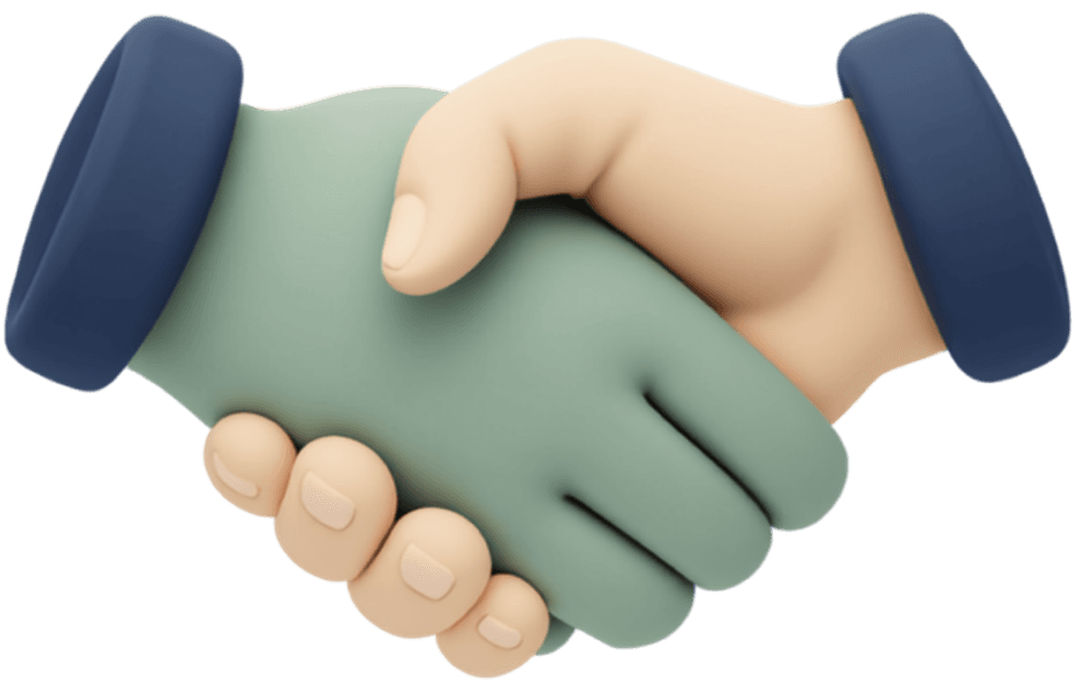 Poignée de main : une équipe engagée aux côtés de ses clients.